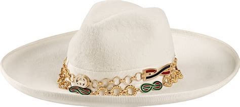 cowboyhat from gucci|white double chain cowboy hat.